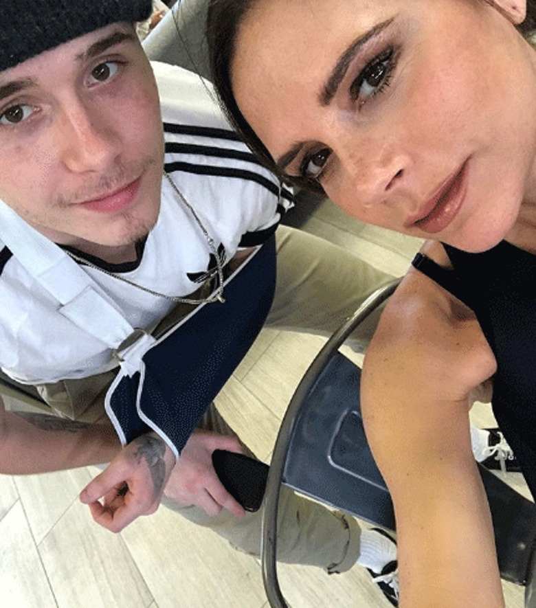 Виктория Бекхэм с сыном Бруклином