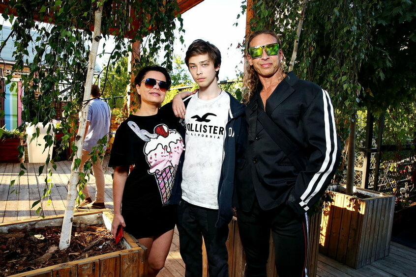 Наташа Королева и Сергей Глушко с сыном Архипом