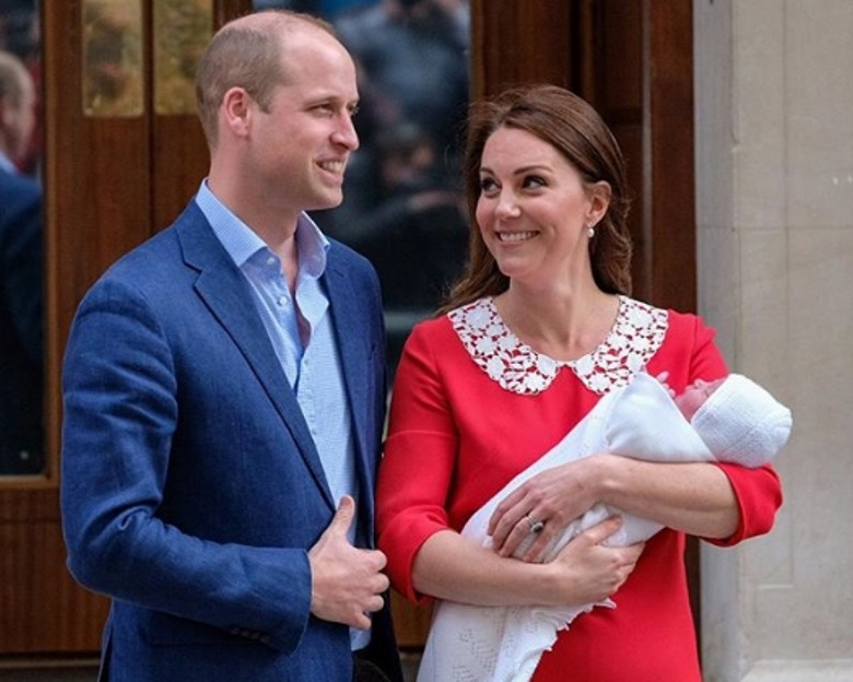 Принц Уильям и Кейт Миддлтон с младшим сыном