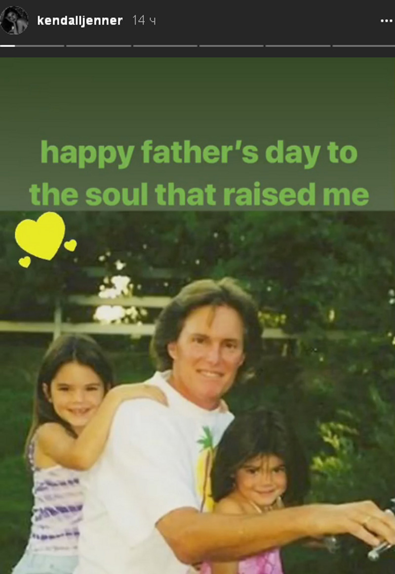 Маленькая Кендалл Дженнер с отцом Брюсом Дженнером