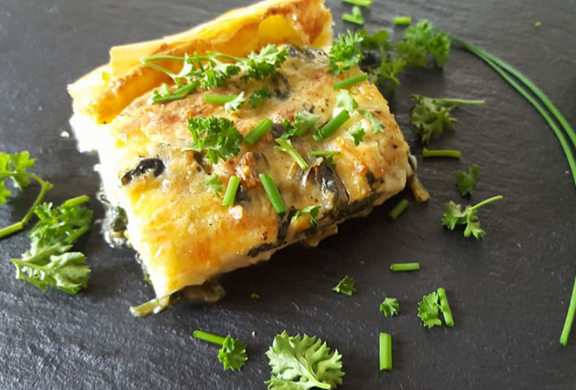 Баница со шпинатом из теста фило