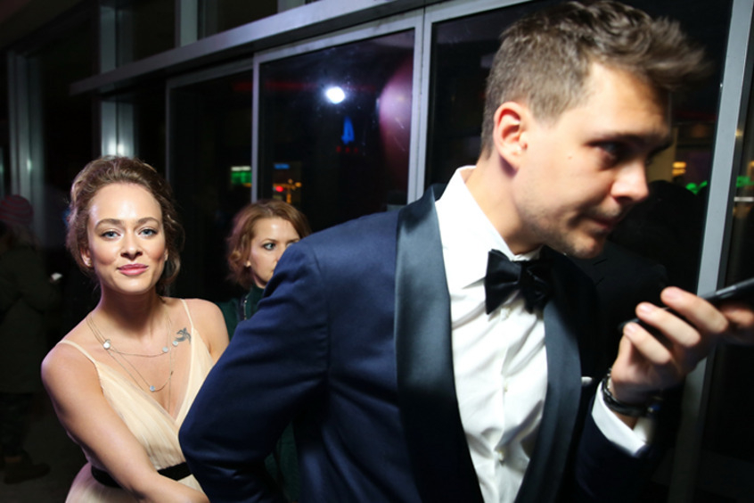 Аглая Тарасова на премьере