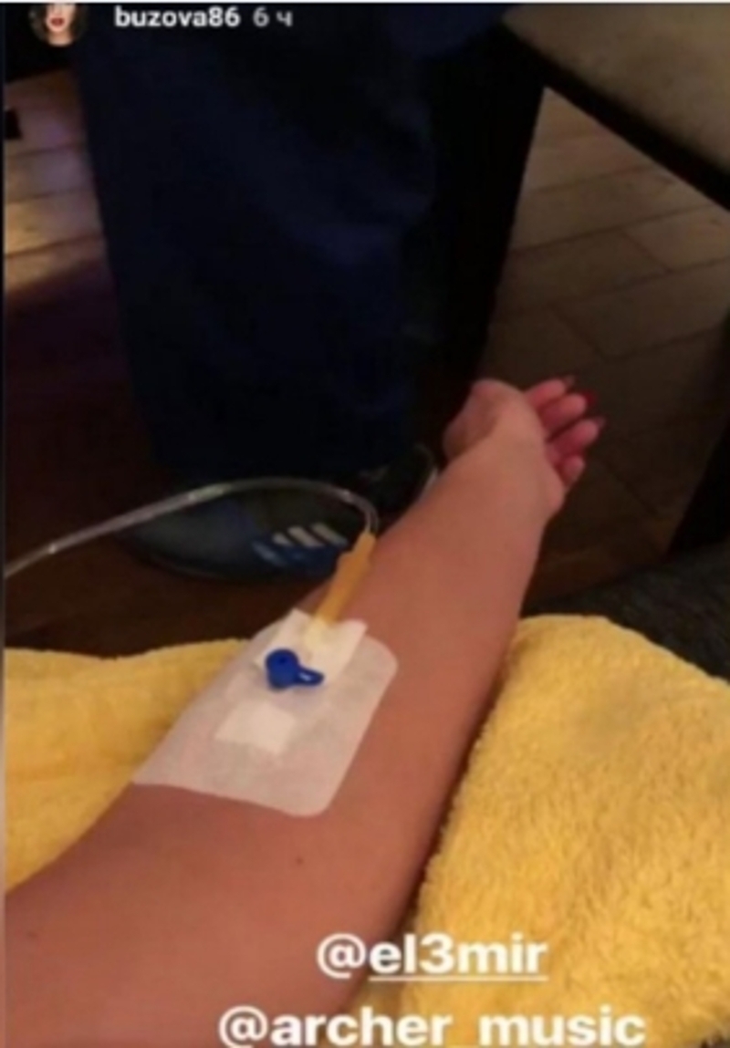 От переутомления Бузова оказалась под капельницей