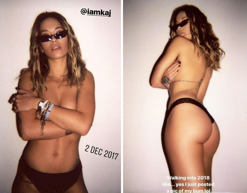 Откровенными снимками Рита Ора решила поздравить поклонников с наступающим Новым годом