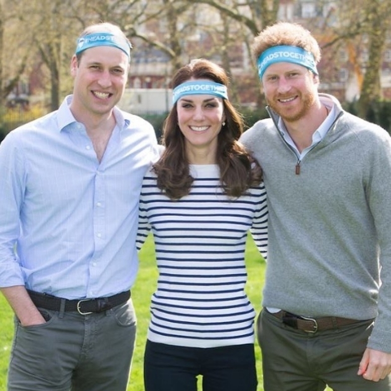 Принц Уильям, Кейт Миддлтон и Гарри Уэльский