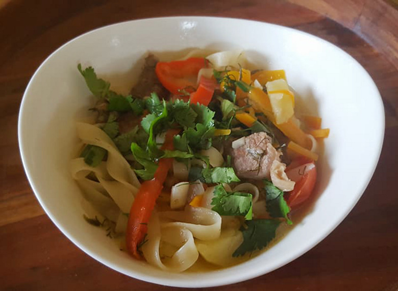 Лагман с домашней лапшой