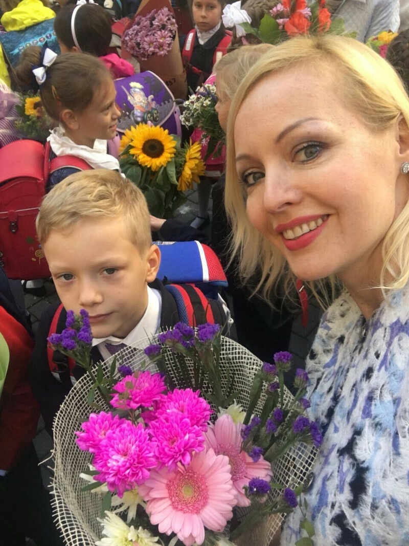 Ирина Сашина с сыном Романом