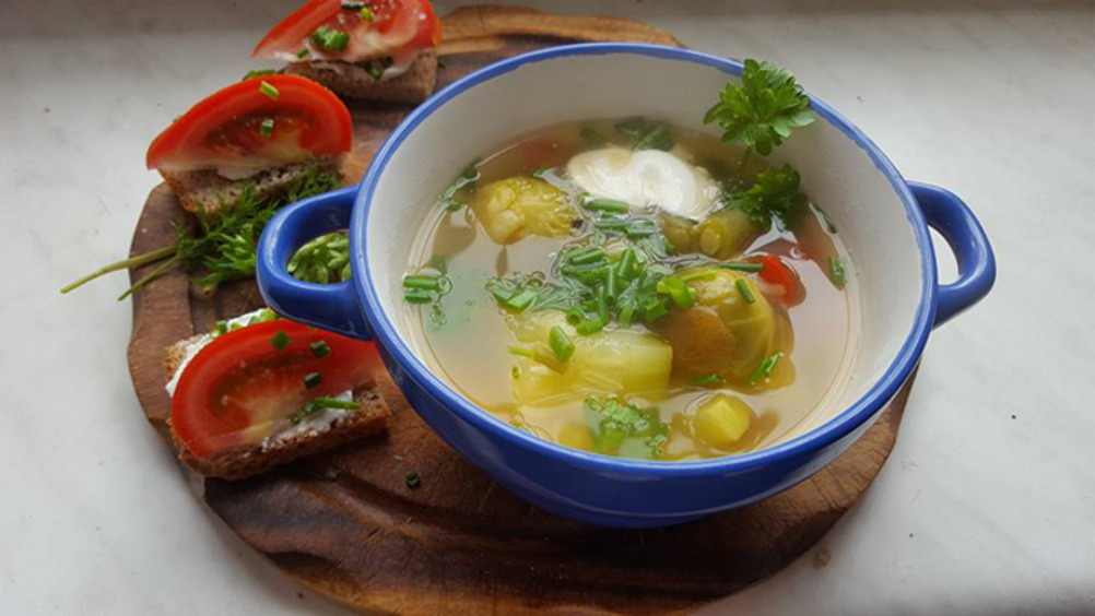 Овощной суп с кабачками
