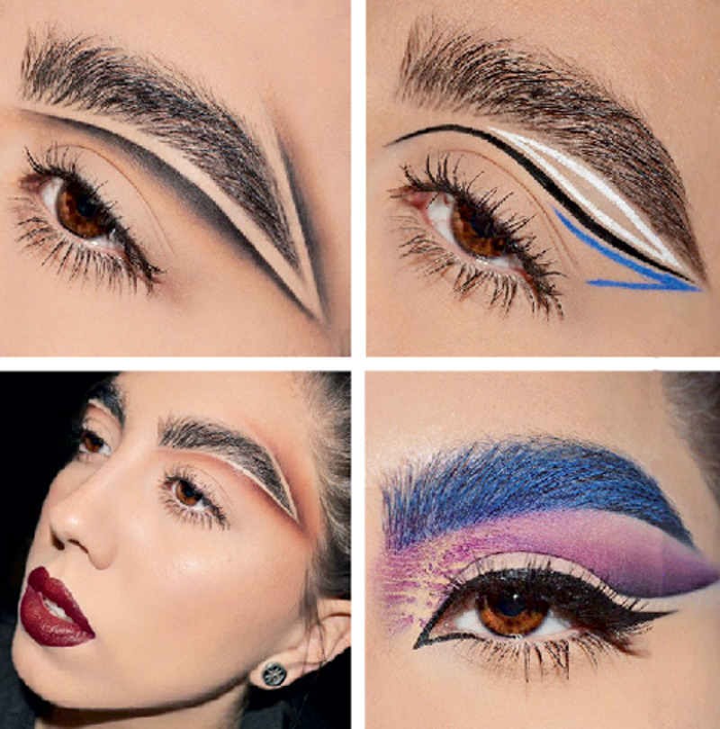 В карвинге основной акцент делается не на сами брови, а на пространство вокруг них