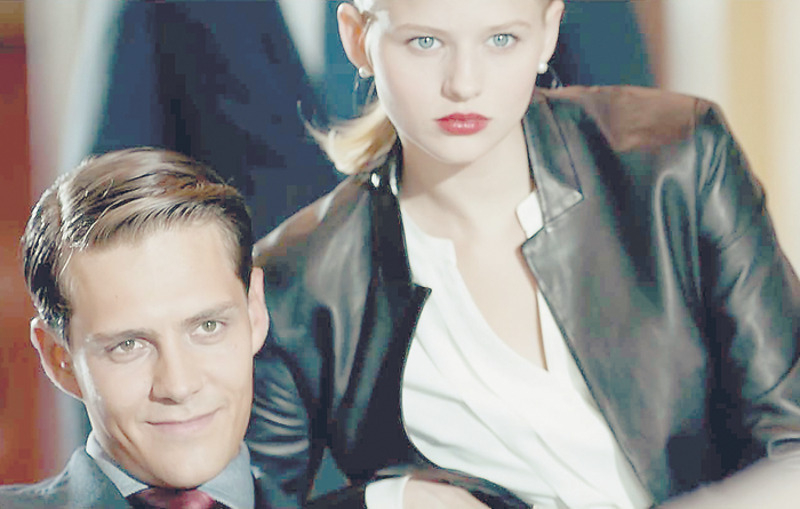 В фильме «Духless-2» партнерами Милоша стали Александра Бортич (на фото) и Данила Козловский