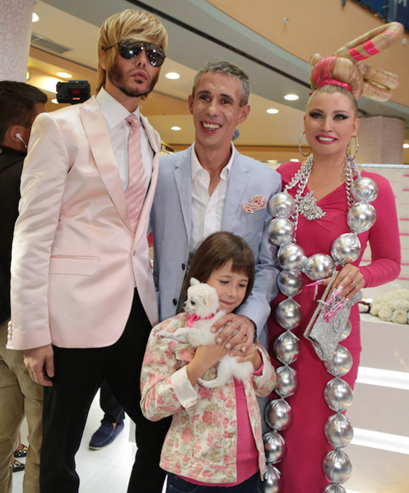 Сергей Зверев, Лена Ленина и Алексей Панин с дочерью