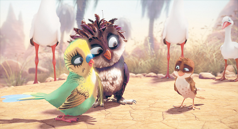 Кадр из мультфильма «Трио в перьях»