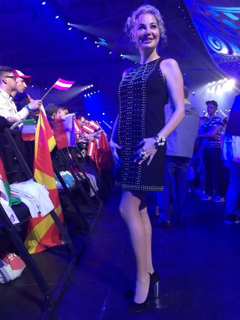 Похудевшая Максакова на "Евровидении"