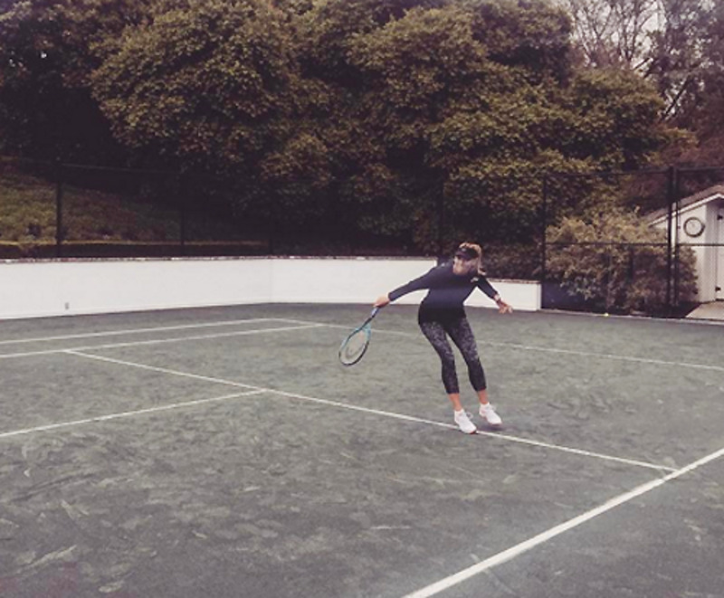 Мария Шарапова не прекращала тренировки