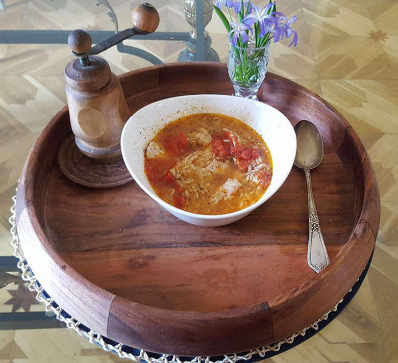 Ризотто с курицей и помидорами