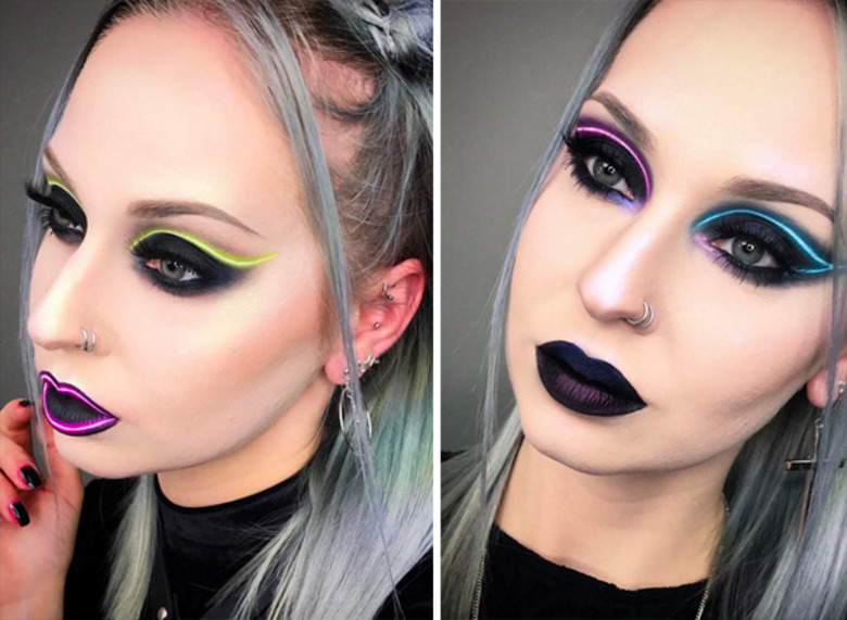 Неоновый макияж - новый тренд