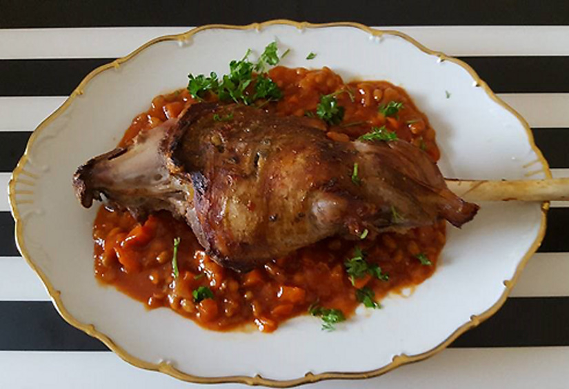 Баранья нога, запеченная в рукаве