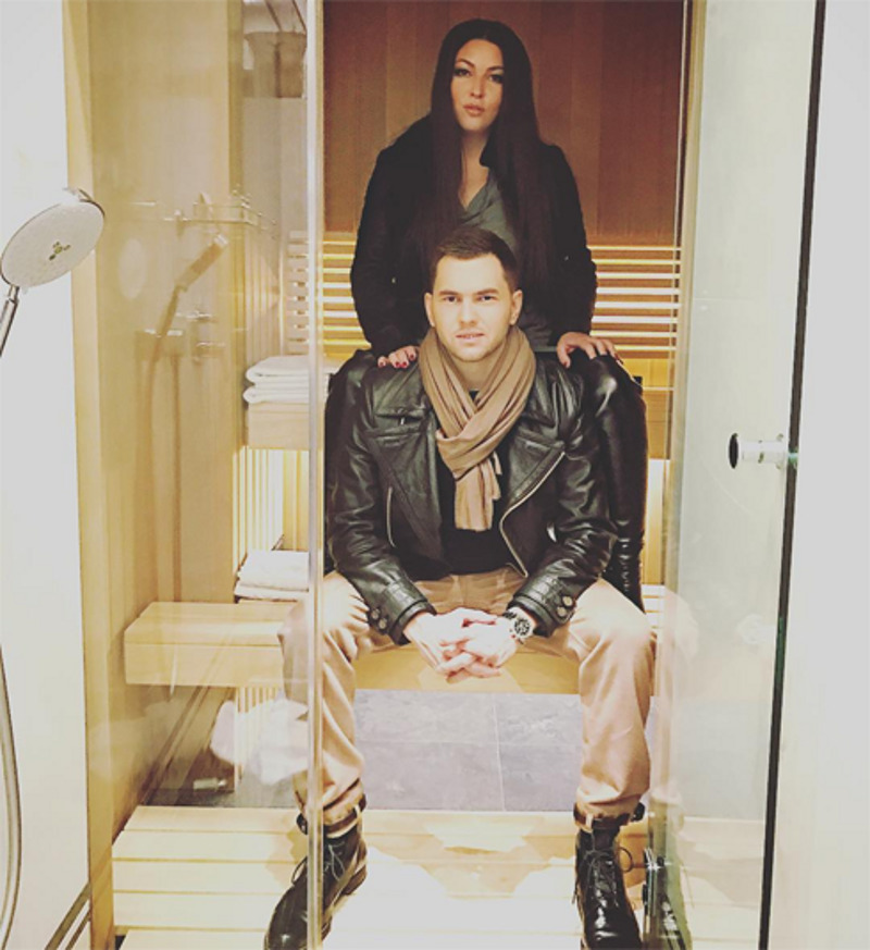 Ирина Дубцова и Леонид Руденко на съемках клипа