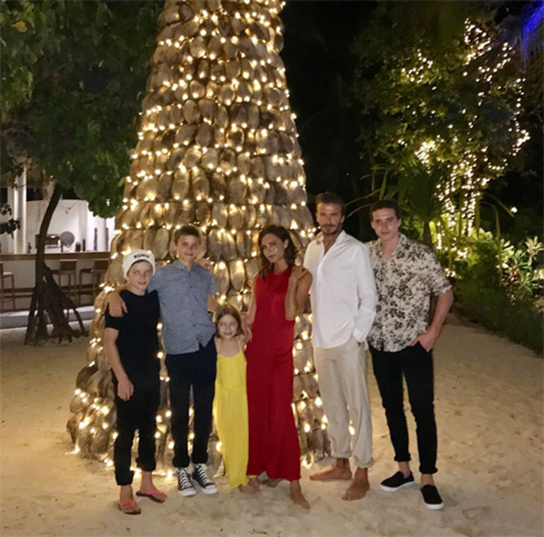 Виктория и Дэвид Бекхэм с детьми