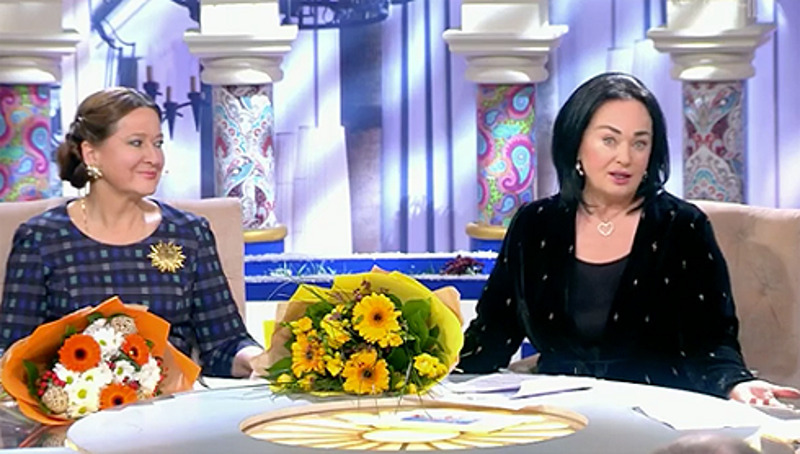 Кадр из программы, во время которой телеведущая обращалась к мужу 