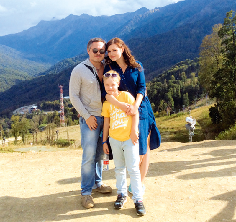 С любимыми мужчинами: Николаем и сыном Макаром