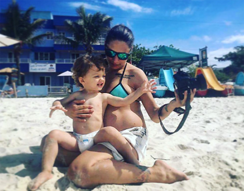 Дарья с сыном Бруно