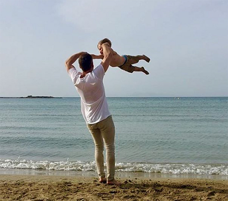 Телеведущий со своим сыном Платоном