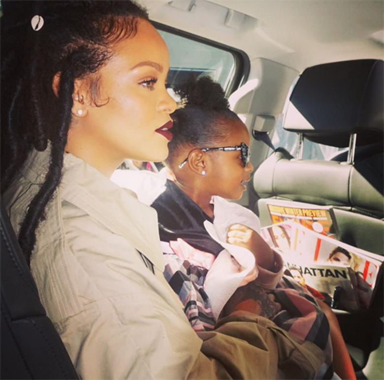 Рианна со своей племянницей Мэджести