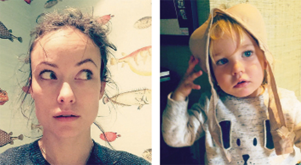 Сын Оливии Уайлд играет с ее нижним бельем