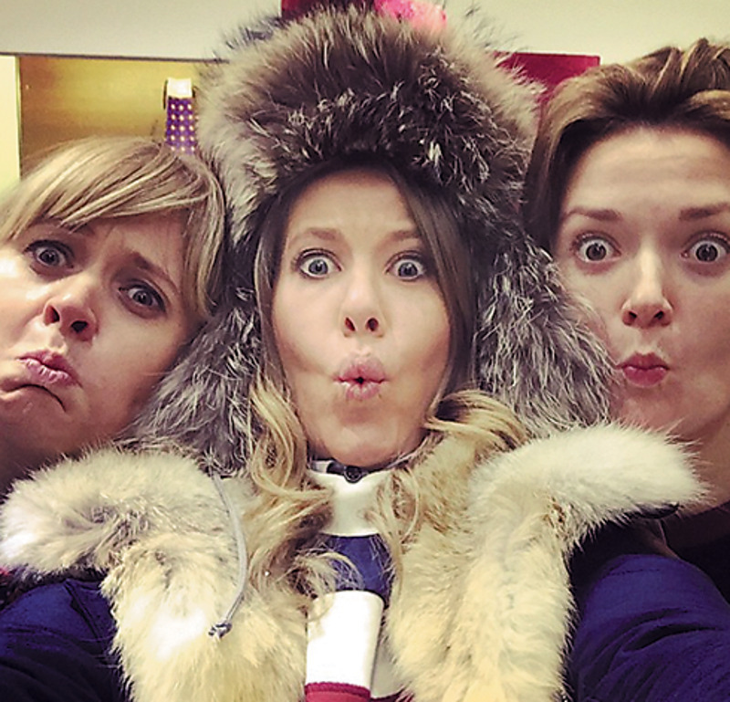 Ксения Собчак и сестры Михалковы