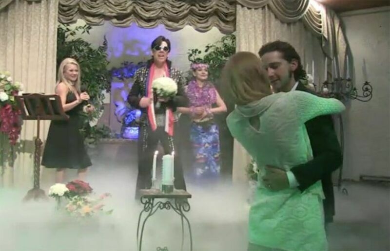 На свадьбе актеров присутствовал двойник Элвиса Пресли