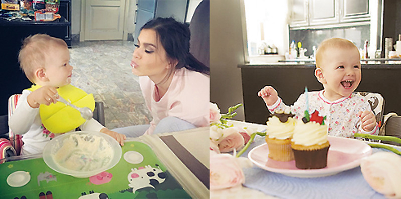 Елена Темникова с дочкой