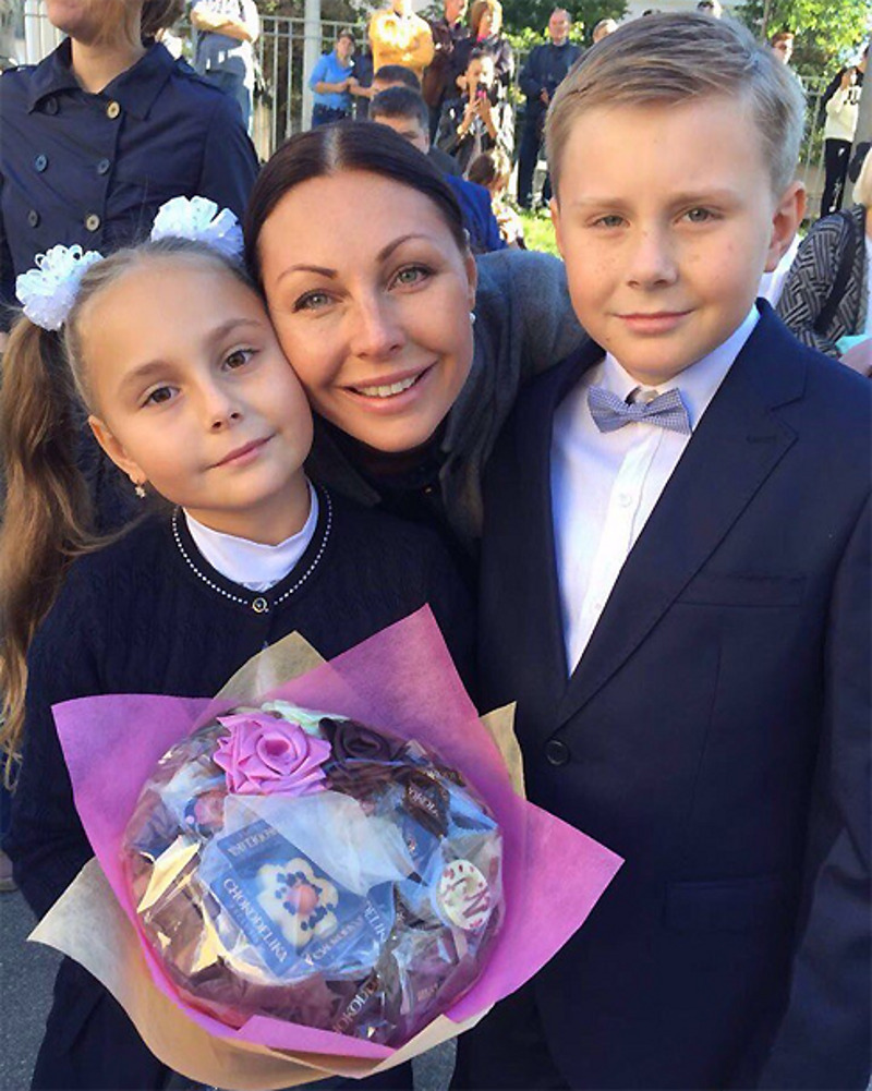 Наталья Бочкарева с детьми