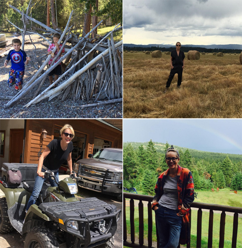 Шэрон Стоун с детьми отдохнула на ранчо в штате Монтана