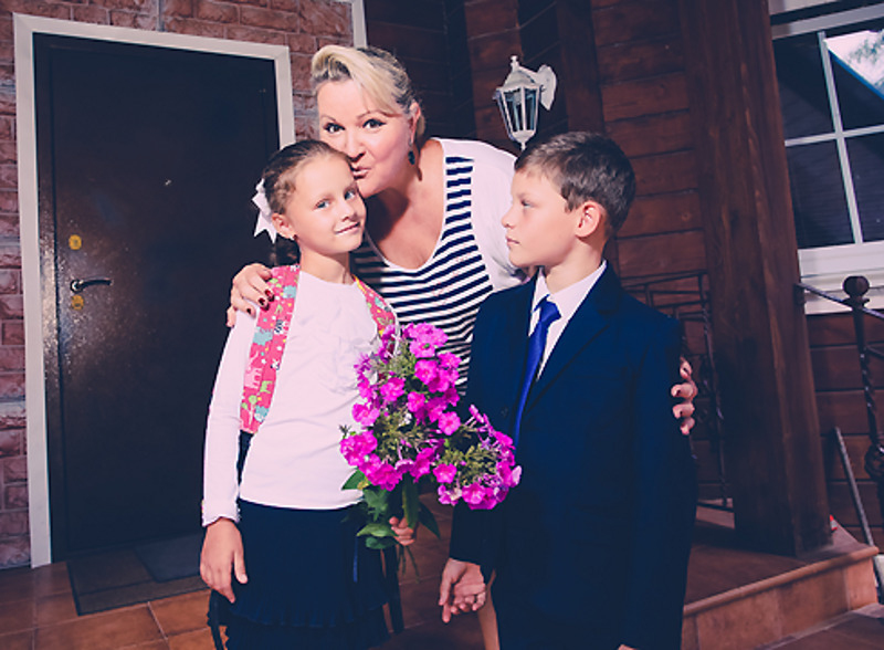 Маргарита Суханкина с детьми