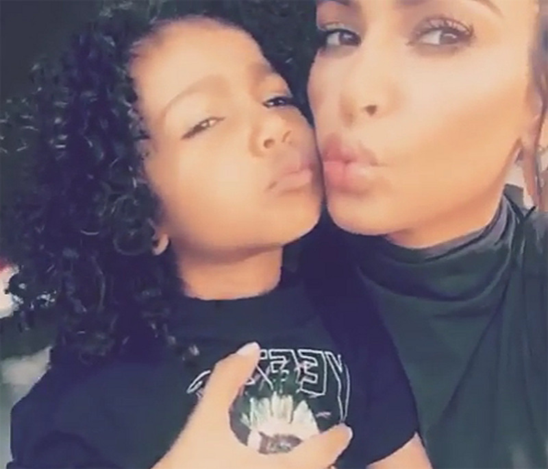 Ким Кардашьян с дочерью