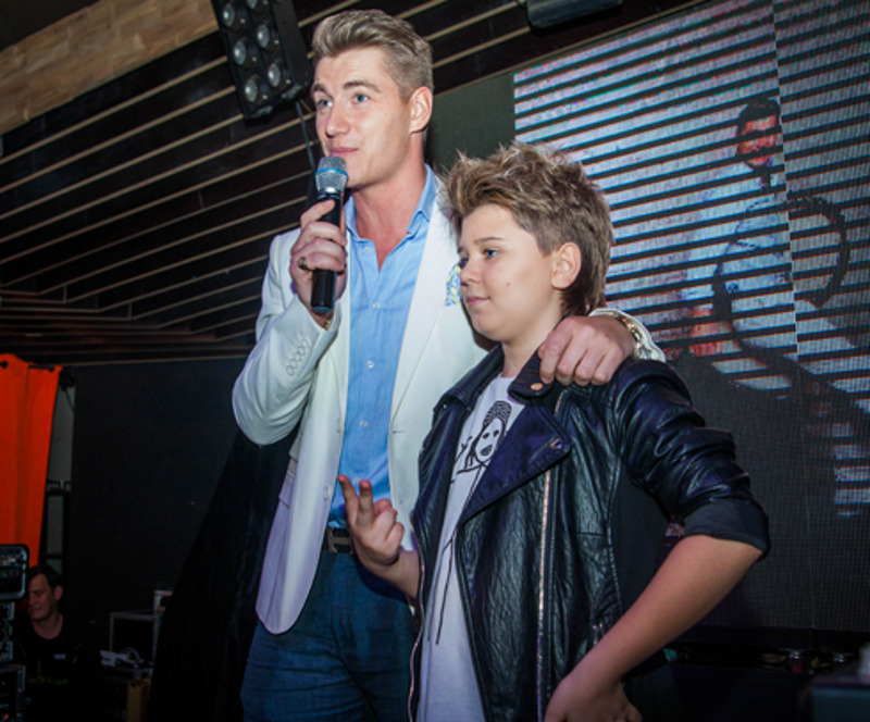 Алексей Воробьев и юный артист Коля Коробов