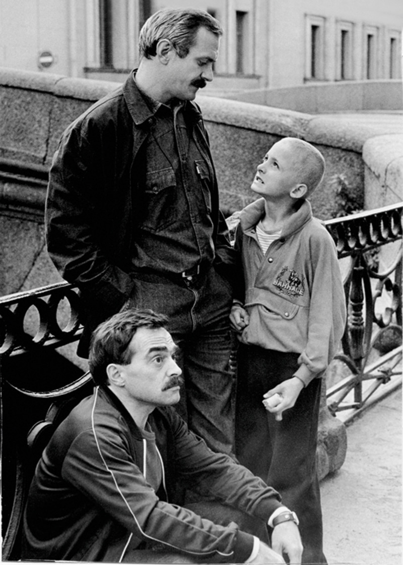 На съемках с отцом и Александром Адабашьяном