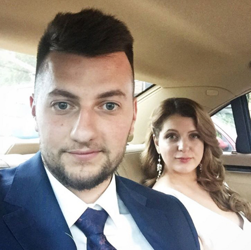 Молодожены Анастасия Денисова и Богдан Оська