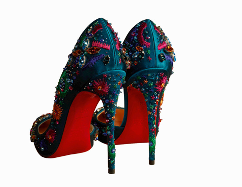 Зеленые «лабутены» – настоящее произведение искусства. Их подарил муж