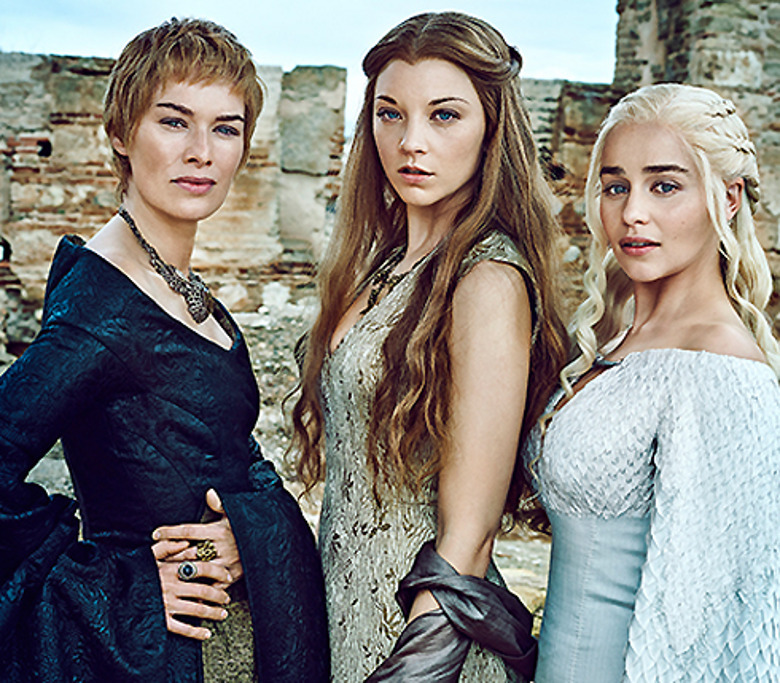 Эмили Кларк, Натали Дормер и Сибель Кекилли в сериале «Игра престолов»