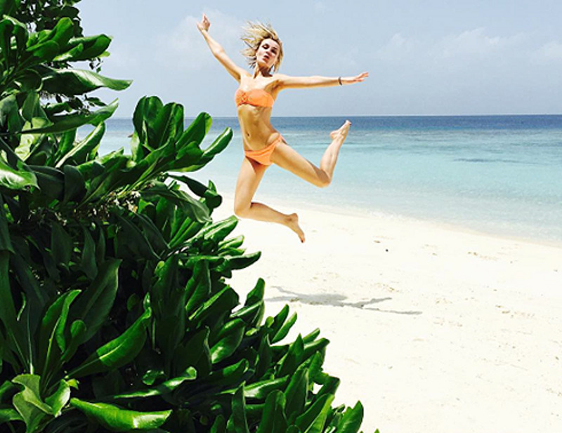 По словам Гагариной, эту фотографию сделал ее 8-летний сын