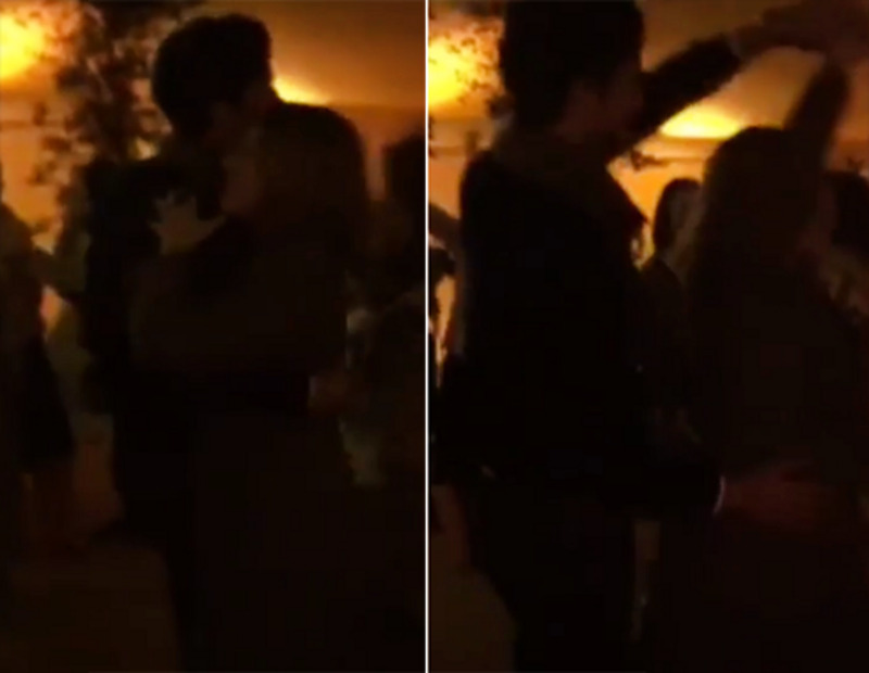 ...и танцует с молодыми парнями