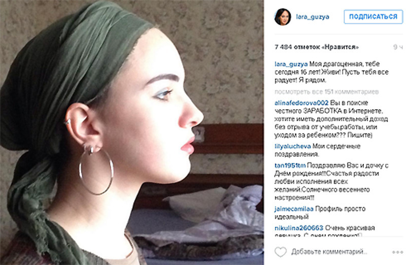 Лариса гузеева поздравила свою дочь с днем рождения
