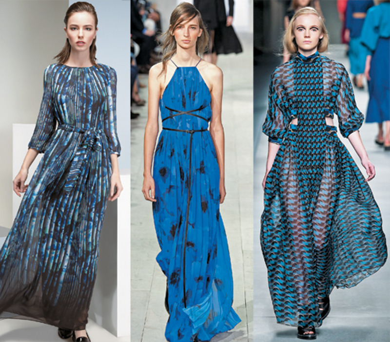 Особое внимание — нарядам из плиссированной ткани