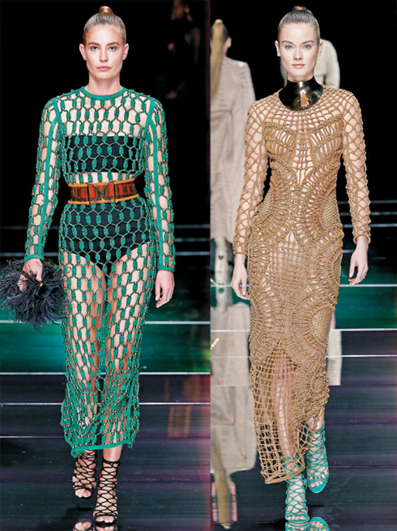 Вот уже несколько сезонов сетчатые платья заняли достойное место в модных коллекциях