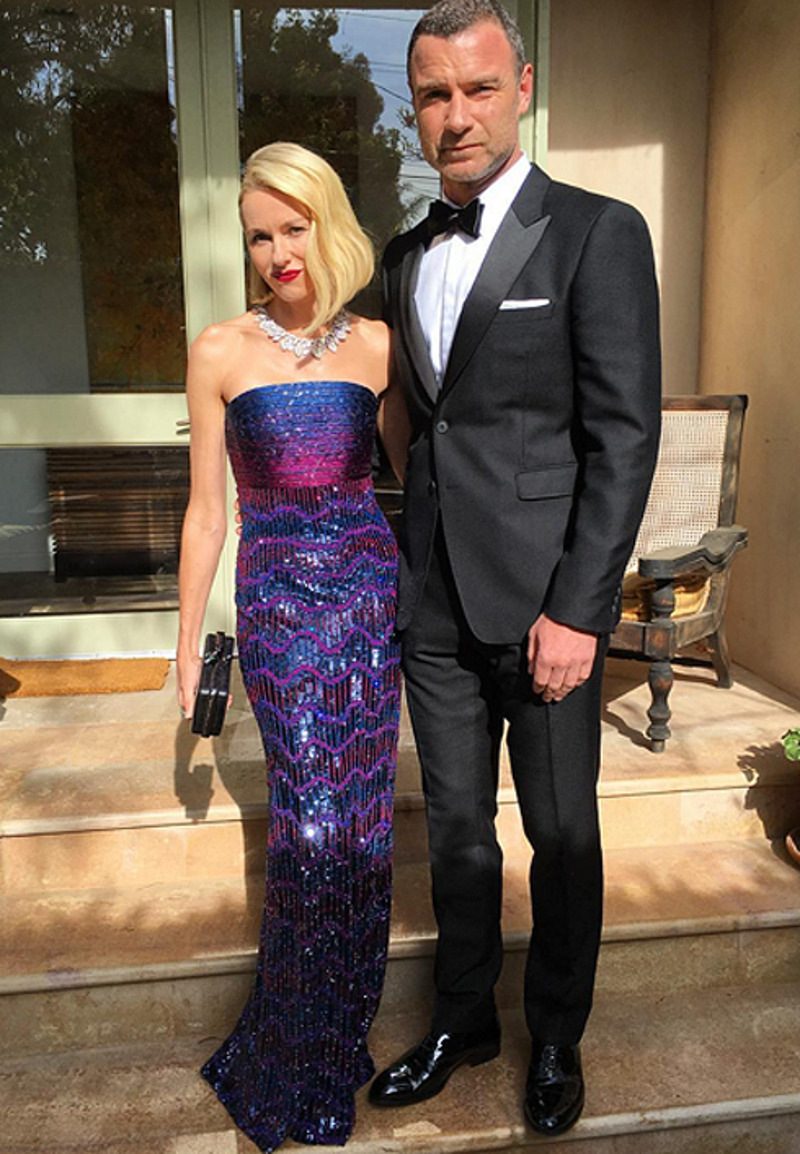 Наоми Уоттс и Лив Шрайбер перед церемонией «Оскар»