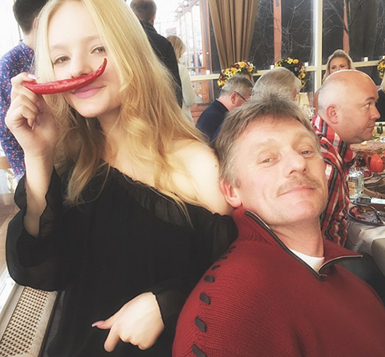 Дмитрий Песков со своей дочерью Елизаветой