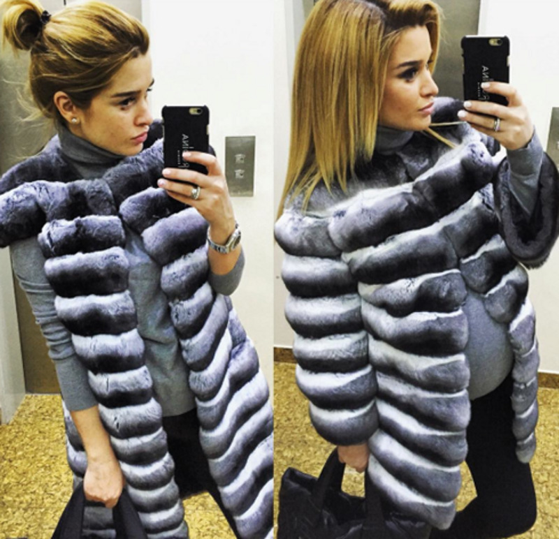Ксения Бородина опубликовала два снимка – жилетки и шубки, – чтобы доказать, что фотографии разные и меховые изделия – тоже