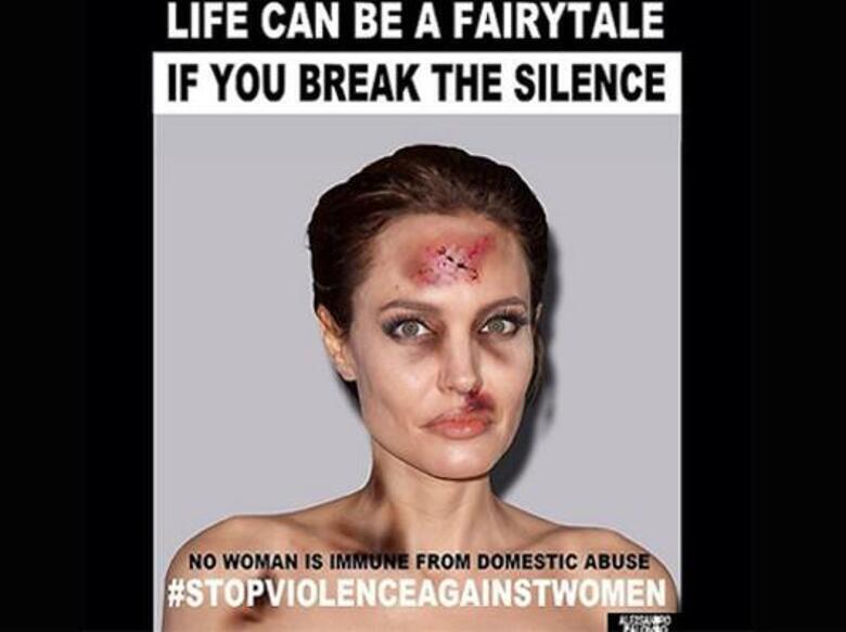 Анджелина Джоли в социальном арт-проекте Александро Паломбо. Фото: Instagram.com/alexsandropalombo.